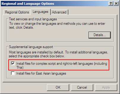 Region and Language Settings in XP